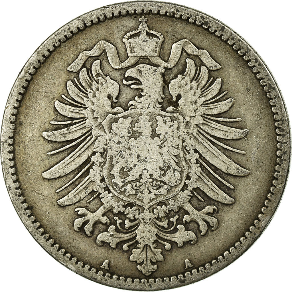 Coin, GERMANY - EMPIRE, Wilhelm I, Mark, 1874, Berlin, VF(20-25), Silver, KM:7