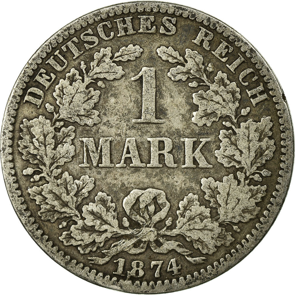 Coin, GERMANY - EMPIRE, Wilhelm I, Mark, 1874, Berlin, VF(20-25), Silver, KM:7