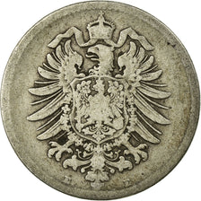 Coin, GERMANY - EMPIRE, Wilhelm I, Mark, 1875, Dresden, VF(20-25), Silver, KM:7