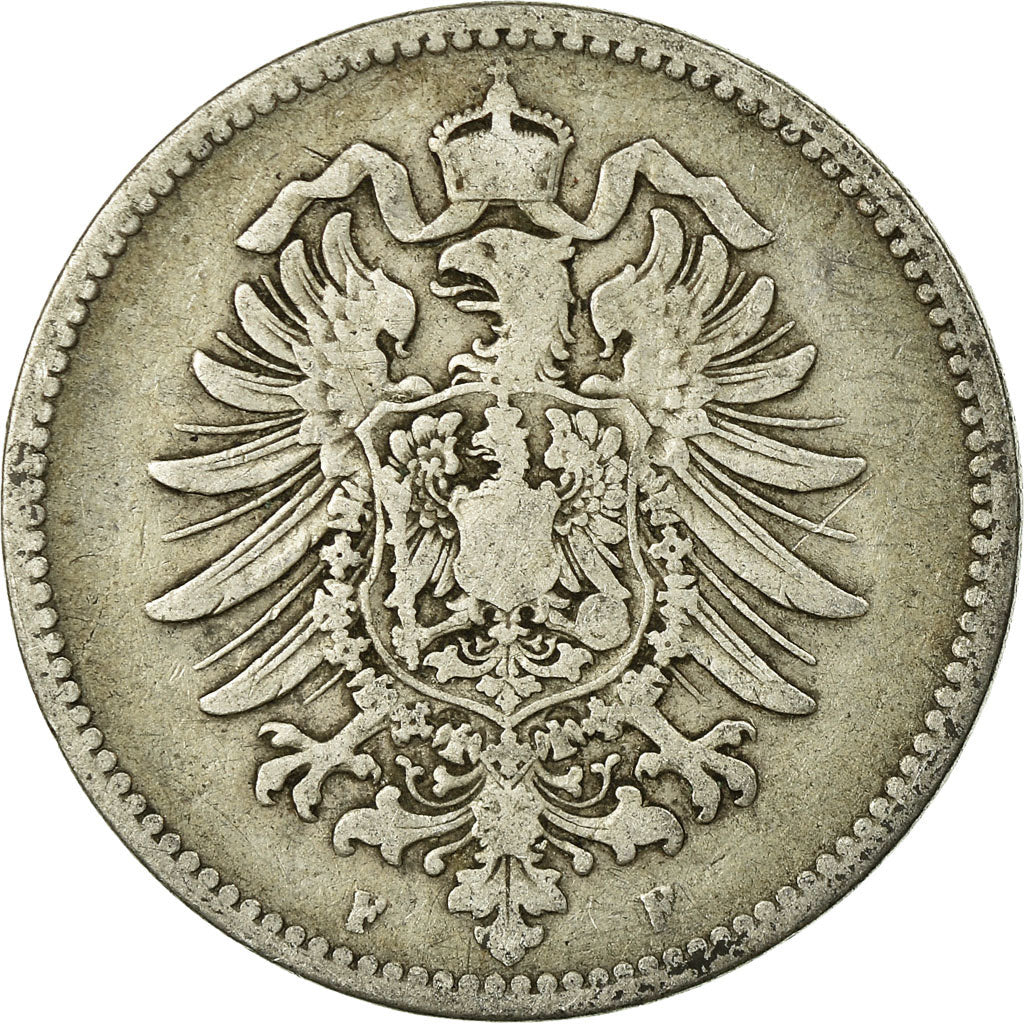 Coin, GERMANY - EMPIRE, Wilhelm I, Mark, 1875, Stuttgart, VF(30-35), Silver,KM 7