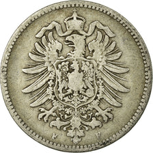 Coin, GERMANY - EMPIRE, Wilhelm I, Mark, 1875, Stuttgart, VF(30-35), Silver,KM 7
