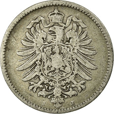 Moneta, GERMANIA - IMPERO, Wilhelm I, Mark, 1875, Hambourg, MB, Argento, KM:7