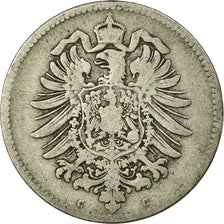 Coin, GERMANY - EMPIRE, Wilhelm I, Mark, 1875, Frankfurt,VF(20-25),Silver,KM  7