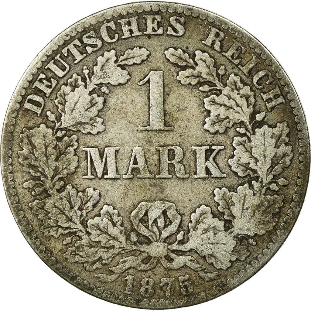 Coin, GERMANY - EMPIRE, Wilhelm I, Mark, 1875, Hanovre, VF(20-25), Silver, KM:7