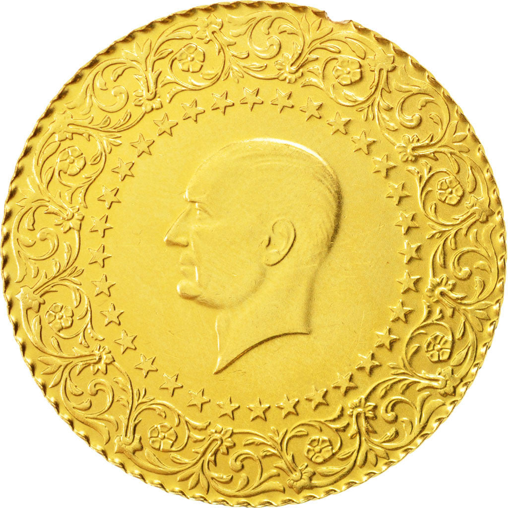 Turkey, 250 Kurush, 2012, KM #873, AU(55-58), Gold, 17.54