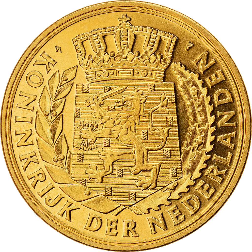 Netherlands, Medal, Louis Couperus, MS(64), Copper-Nickel Gilt