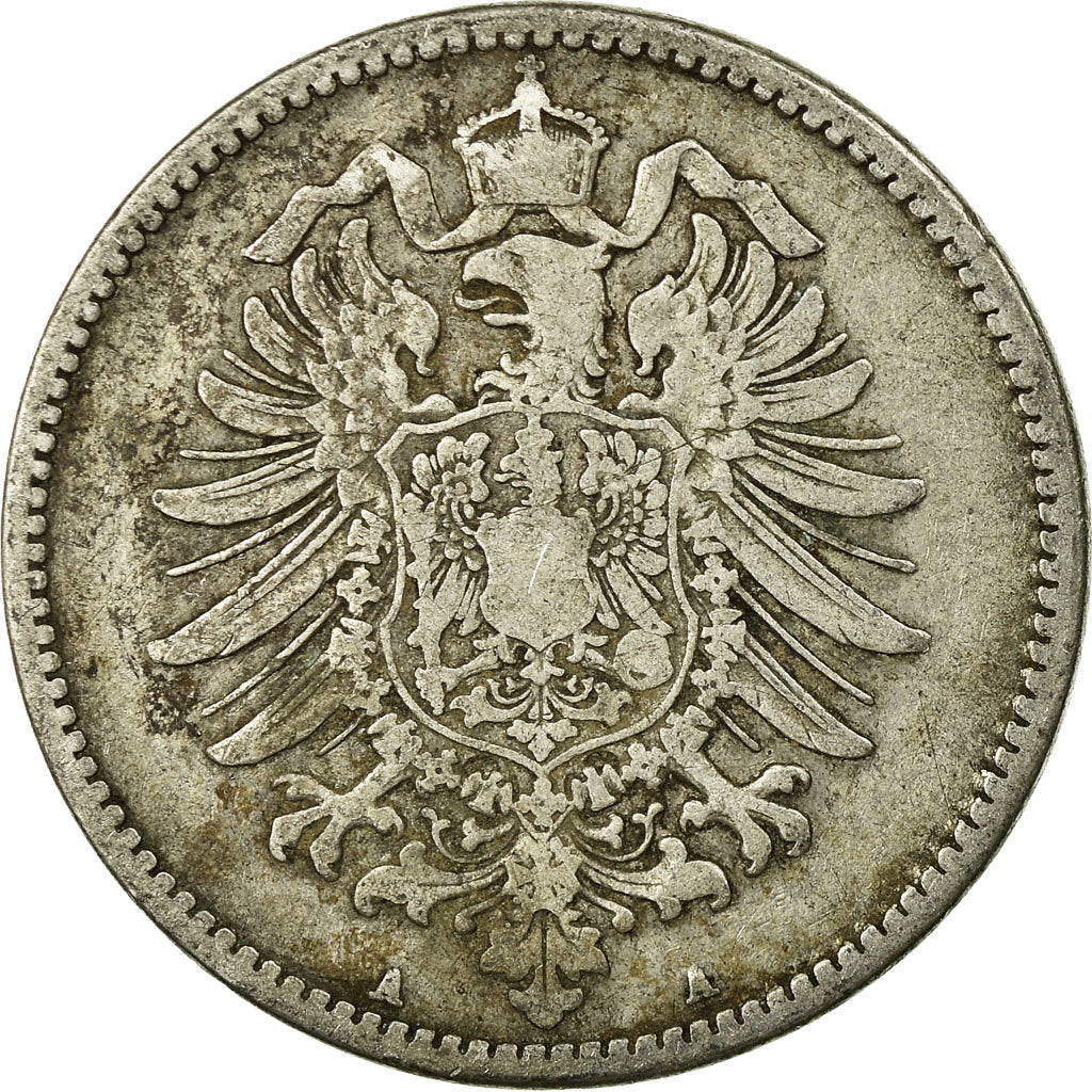 Coin, GERMANY - EMPIRE, Wilhelm I, Mark, 1875, Berlin, VF(20-25), Silver, KM:7