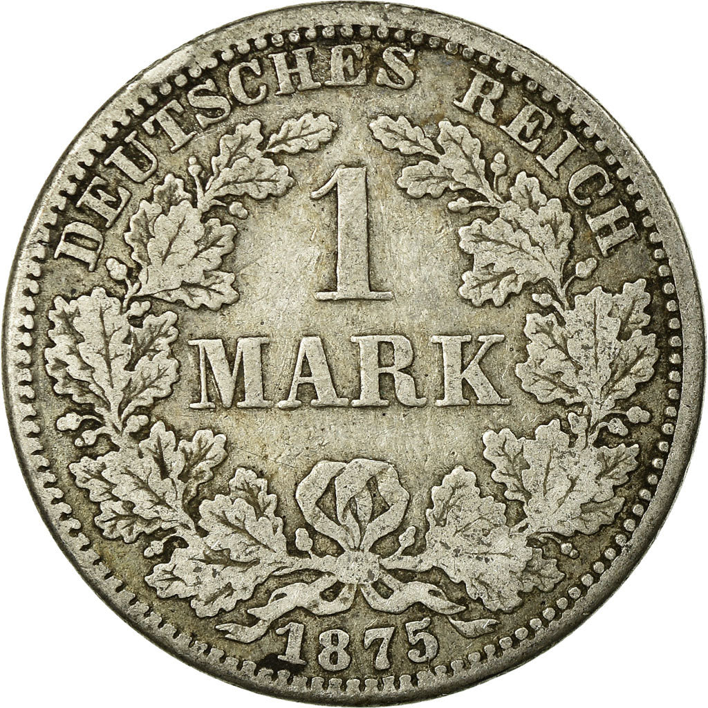 Coin, GERMANY - EMPIRE, Wilhelm I, Mark, 1875, Berlin, VF(20-25), Silver, KM:7