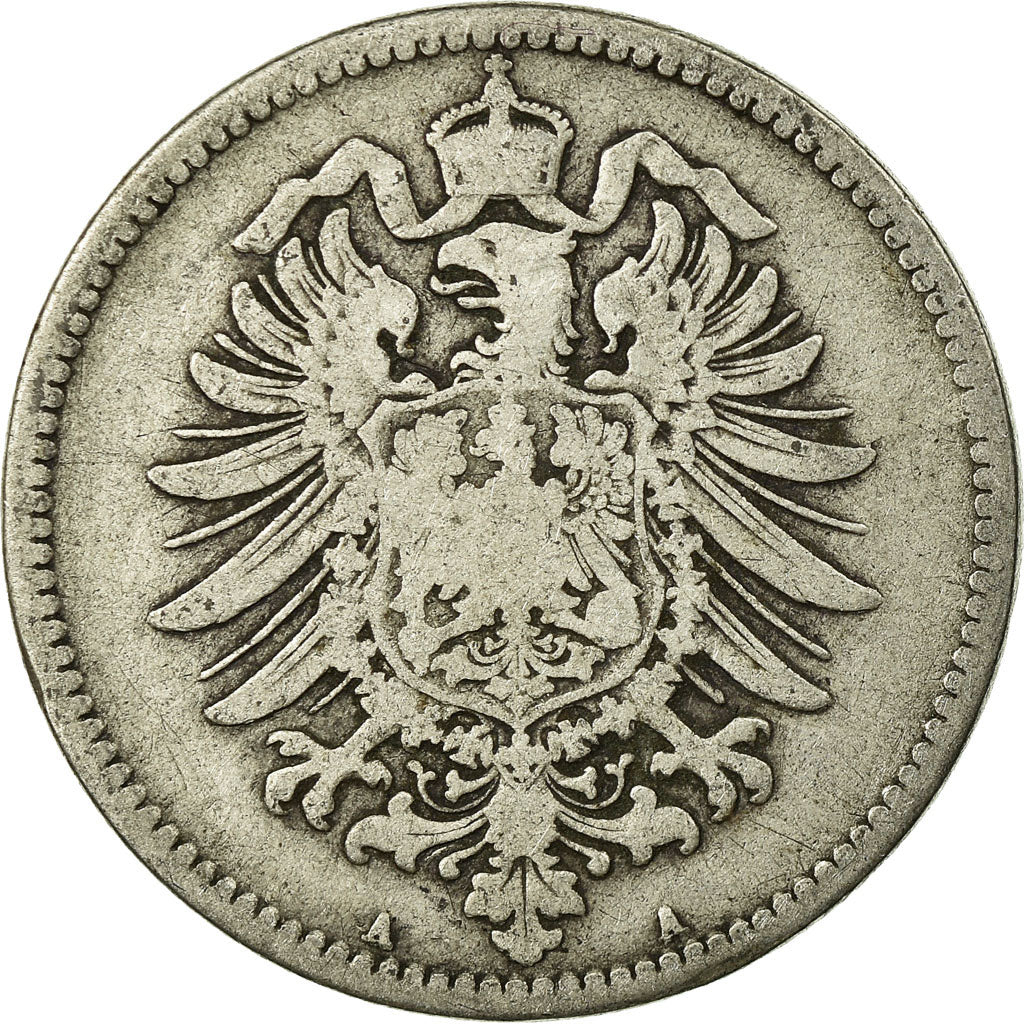 Coin, GERMANY - EMPIRE, Wilhelm I, Mark, 1875, Berlin, VF(20-25), Silver, KM:7