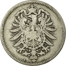 Coin, GERMANY - EMPIRE, Wilhelm I, Mark, 1875, Berlin, VF(20-25), Silver, KM:7