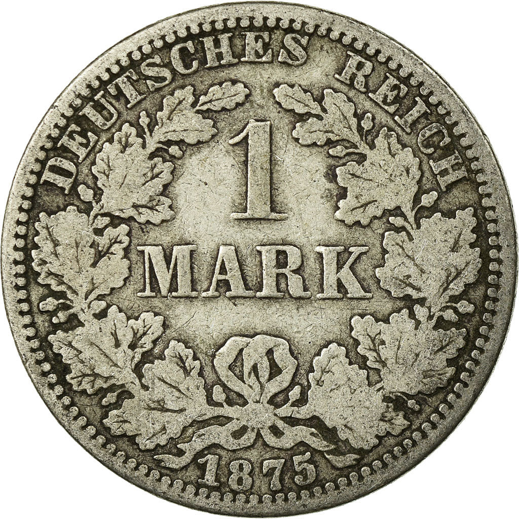 Coin, GERMANY - EMPIRE, Wilhelm I, Mark, 1875, Berlin, VF(20-25), Silver, KM:7