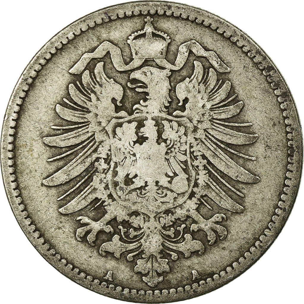 Coin, GERMANY - EMPIRE, Wilhelm I, Mark, 1876, Berlin, VF(20-25), Silver, KM:7