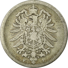 Coin, GERMANY - EMPIRE, Wilhelm I, Mark, 1876, Stuttgart, VF(20-25), Silver,KM 7