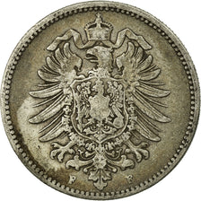 Coin, GERMANY - EMPIRE, Wilhelm I, Mark, 1876, Stuttgart, VF(30-35), Silver,KM 7