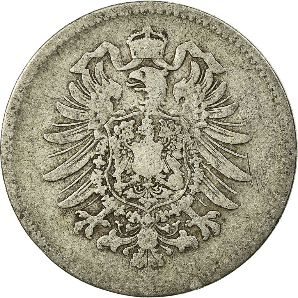 Coin, GERMANY - EMPIRE, Wilhelm I, Mark, 1876, Darmstadt, VF(30-35), Silver