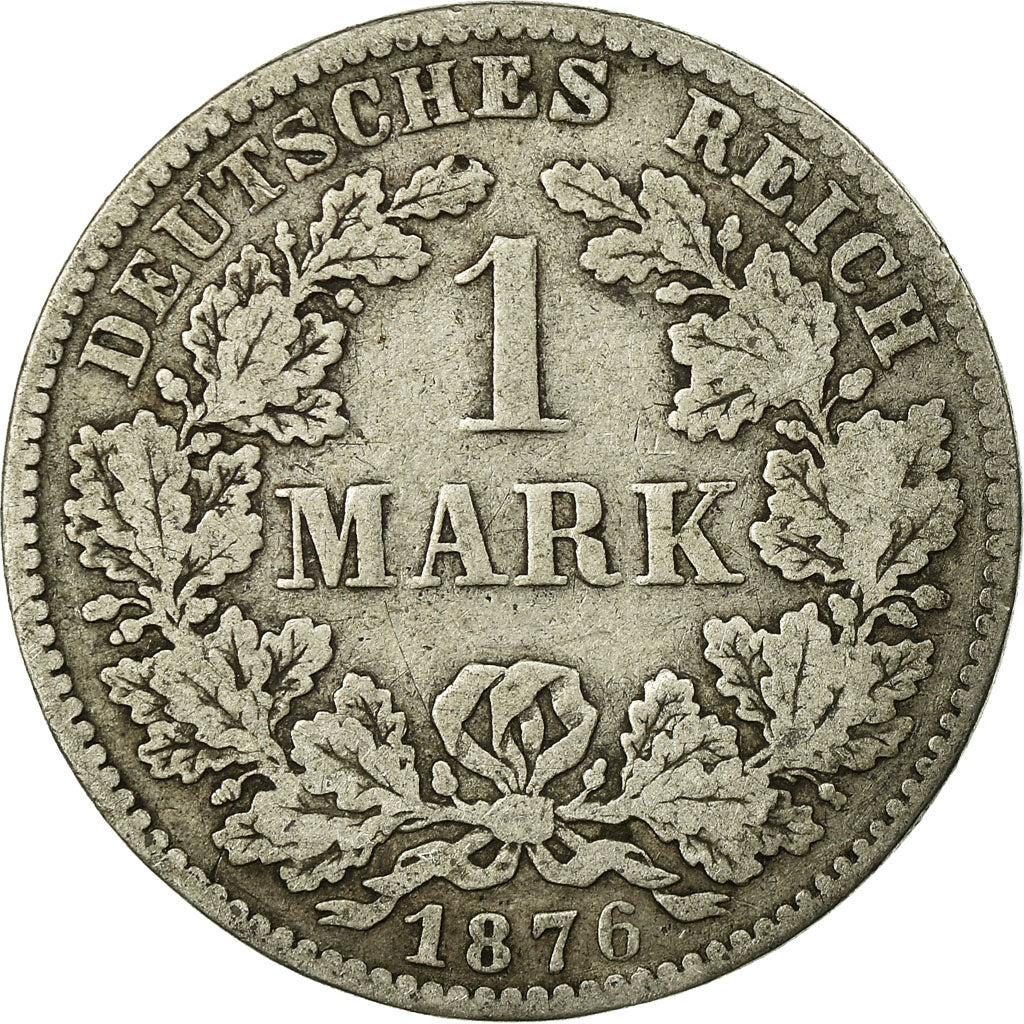 Coin, GERMANY - EMPIRE, Wilhelm I, Mark, 1876, Darmstadt, VF(30-35), Silver