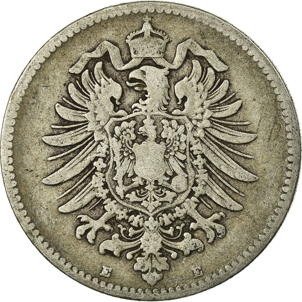 Coin, GERMANY - EMPIRE, Wilhelm I, Mark, 1878, Dresden, VF(30-35), Silver, KM:7