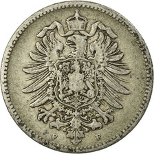 Coin, GERMANY - EMPIRE, Wilhelm I, Mark, 1878, Stuttgart, VF(20-25), Silver,KM 7