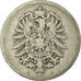 Coin, GERMANY - EMPIRE, Wilhelm I, Mark, 1880, Darmstadt, VF(20-25), Silver,KM 7