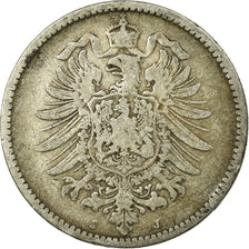 Coin, GERMANY - EMPIRE, Wilhelm I, Mark, 1882, Hambourg, VF(20-25), Silver, KM:7