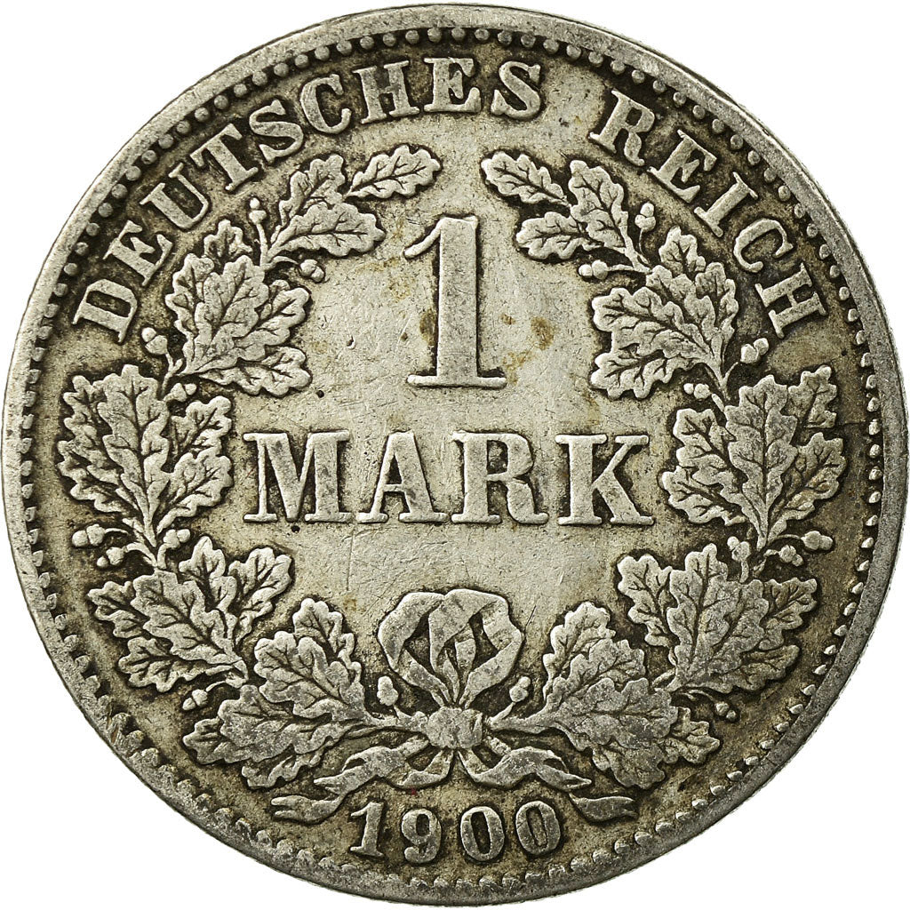 Coin, GERMANY - EMPIRE, Wilhelm II, Mark, 1900, Munich, VF(30-35), Silver, KM:14