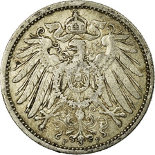 Coin, GERMANY - EMPIRE, Wilhelm II, Mark, 1900,Stuttgart,VF(30-35),Silver,KM 14