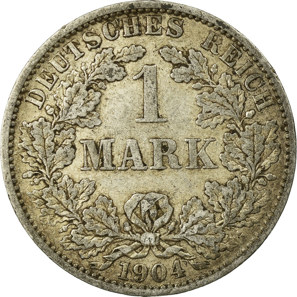 Coin, GERMANY - EMPIRE, Wilhelm II, Mark, 1904, Berlin, VF(30-35), Silver, KM:14
