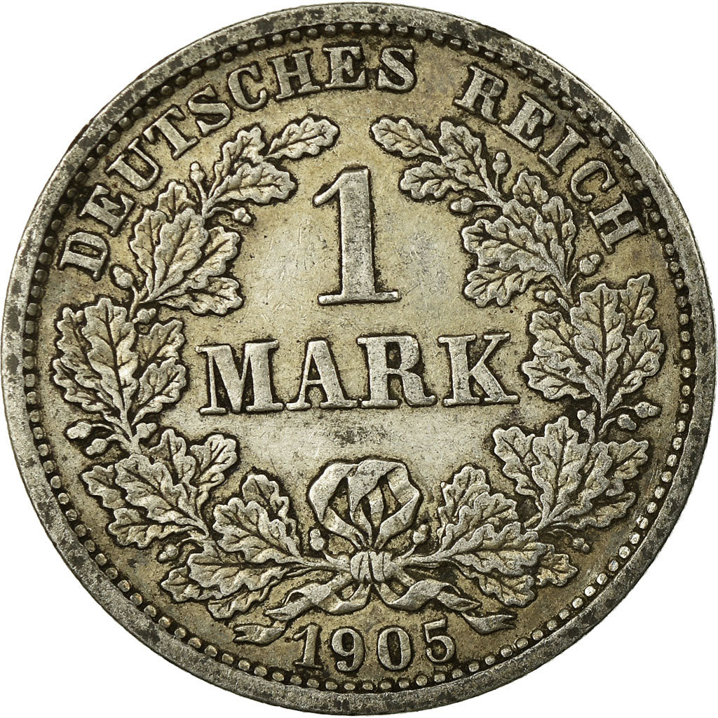 Coin, GERMANY - EMPIRE, Wilhelm II, Mark, 1905, Munich, EF(40-45), Silver, KM:14