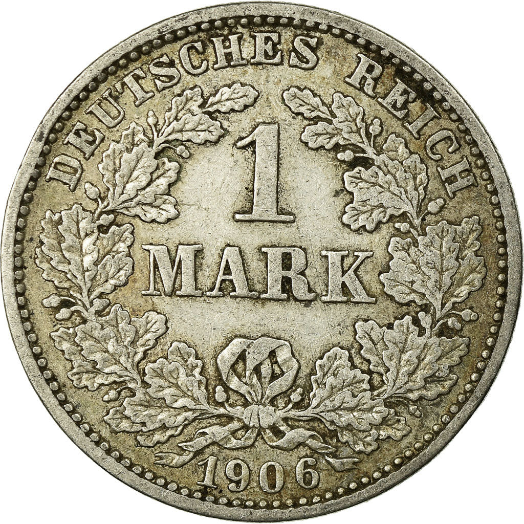 Coin, GERMANY - EMPIRE, Wilhelm II, Mark, 1906, Munich, EF(40-45), Silver, KM:14