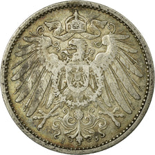 Coin, GERMANY - EMPIRE, Wilhelm II, Mark, 1906, Hambourg, EF(40-45),Silver,KM 14