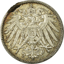 Coin, GERMANY - EMPIRE, Wilhelm II, Mark, 1907,Stuttgart,EF(40-45),Silver,KM 14