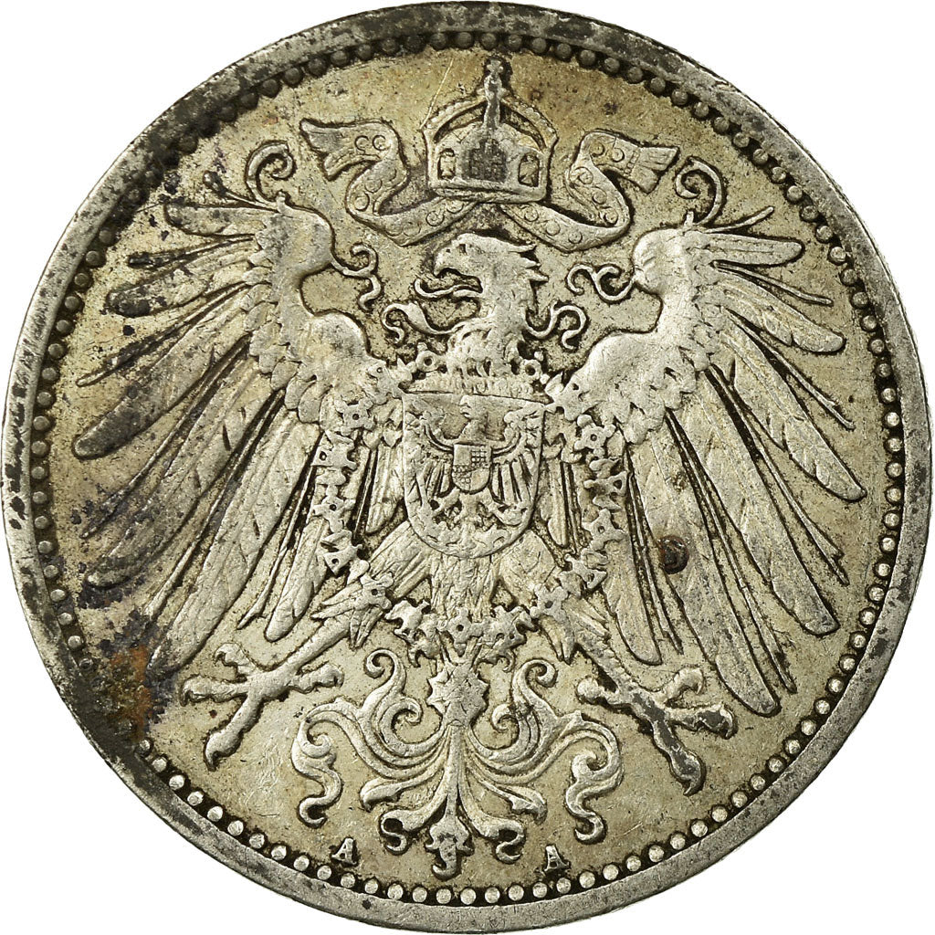 Coin, GERMANY - EMPIRE, Wilhelm II, Mark, 1910, Berlin, EF(40-45), Silver, KM:14