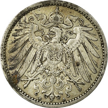 Coin, GERMANY - EMPIRE, Wilhelm II, Mark, 1910, Berlin, EF(40-45), Silver, KM:14