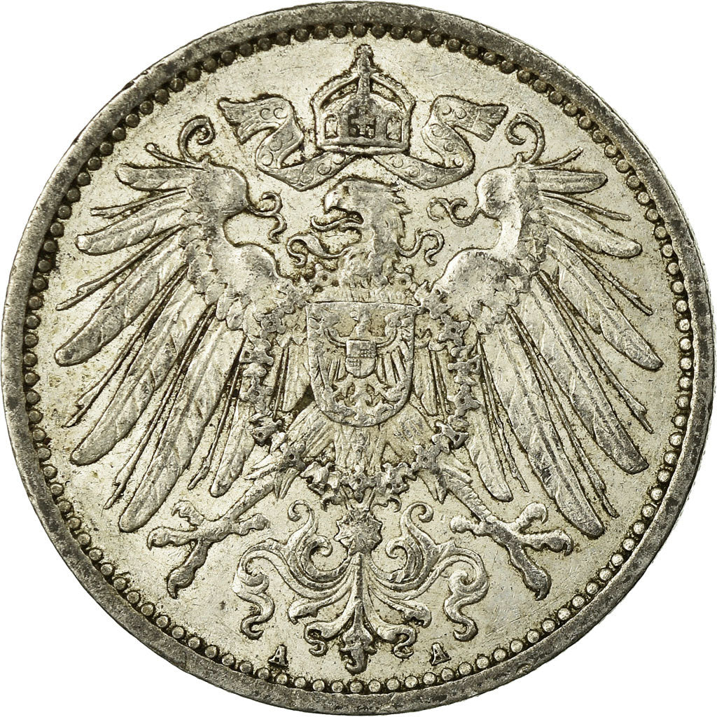 Coin, GERMANY - EMPIRE, Wilhelm II, Mark, 1912, Berlin, EF(40-45), Silver, KM:14