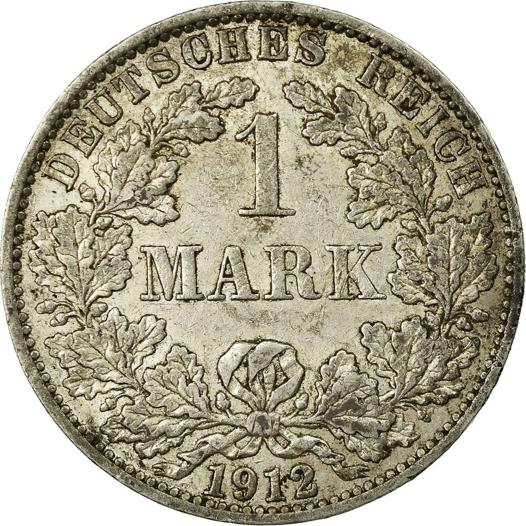 Coin, GERMANY - EMPIRE, Wilhelm II, Mark, 1912, Berlin, EF(40-45), Silver, KM:14