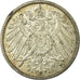 Coin, GERMANY - EMPIRE, Wilhelm II, Mark, 1914,Karlsruhe,AU(50-53),Silver,KM 14