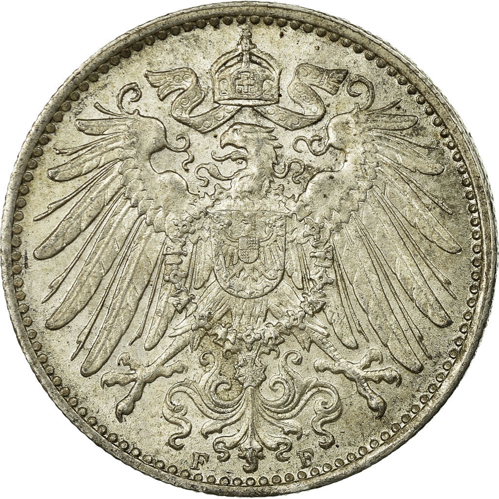 Coin, GERMANY - EMPIRE, Wilhelm II, Mark, 1916,Stuttgart,AU(50-53),Silver,KM 14