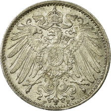 Coin, GERMANY - EMPIRE, Wilhelm II, Mark, 1916,Stuttgart,AU(50-53),Silver,KM 14