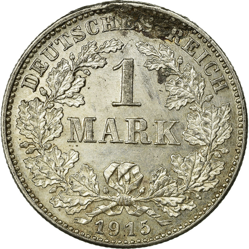 Monnaie, GERMANY - EMPIRE, Wilhelm II, Mark, 1915, Karlsruhe, TTB, Argent, KM:14