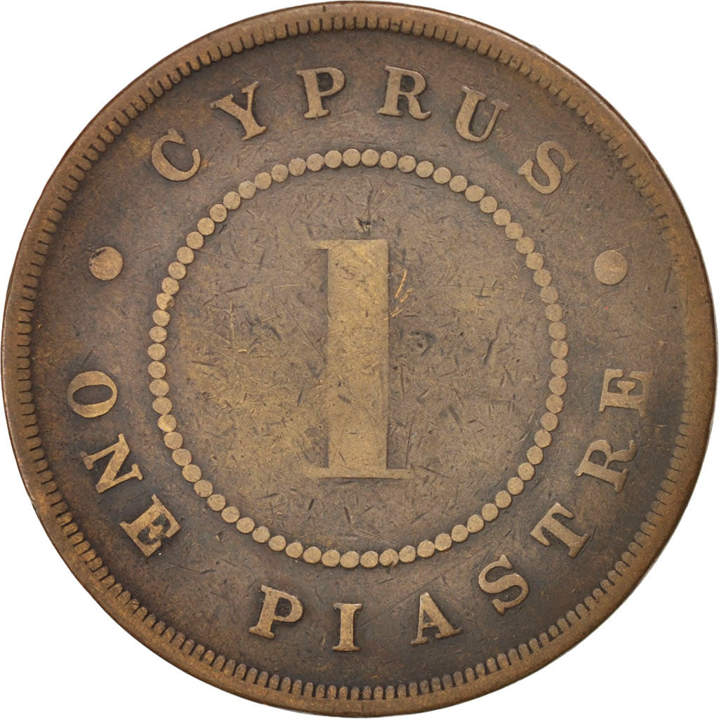 Chypre, Victoria, 1 Piastre 1886, KM 3.2