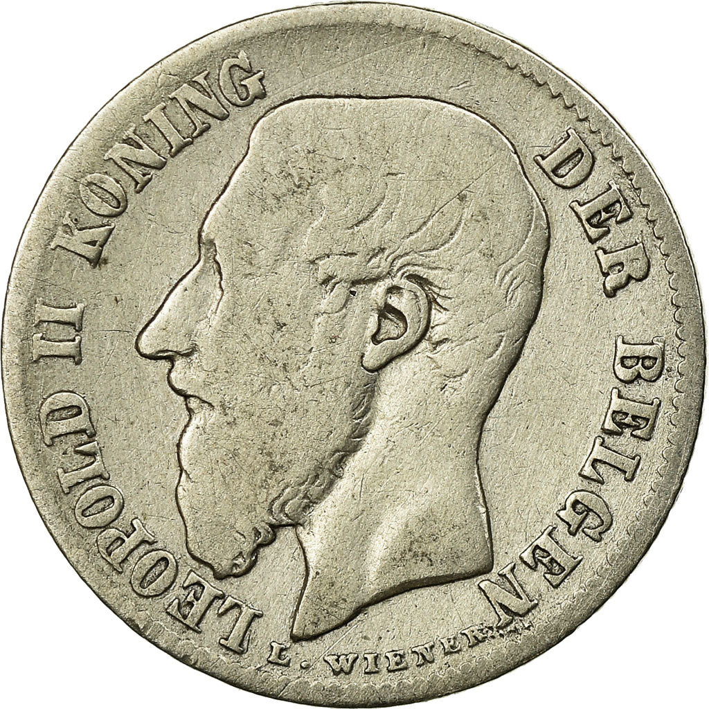 Coin, Belgium, Leopold II, 50 Centimes, 1886, VF(20-25), Silver, KM:27