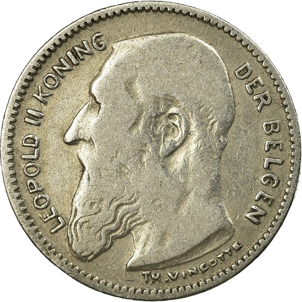 Coin, Belgium, 50 Centimes, 1907, VF(30-35), Silver, KM:61.1