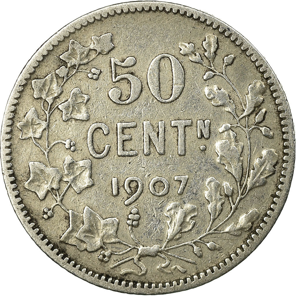 Coin, Belgium, 50 Centimes, 1907, VF(30-35), Silver, KM:61.1