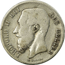 Coin, Belgium, Leopold II, 50 Centimes, 1898, VF(30-35), Silver, KM:26