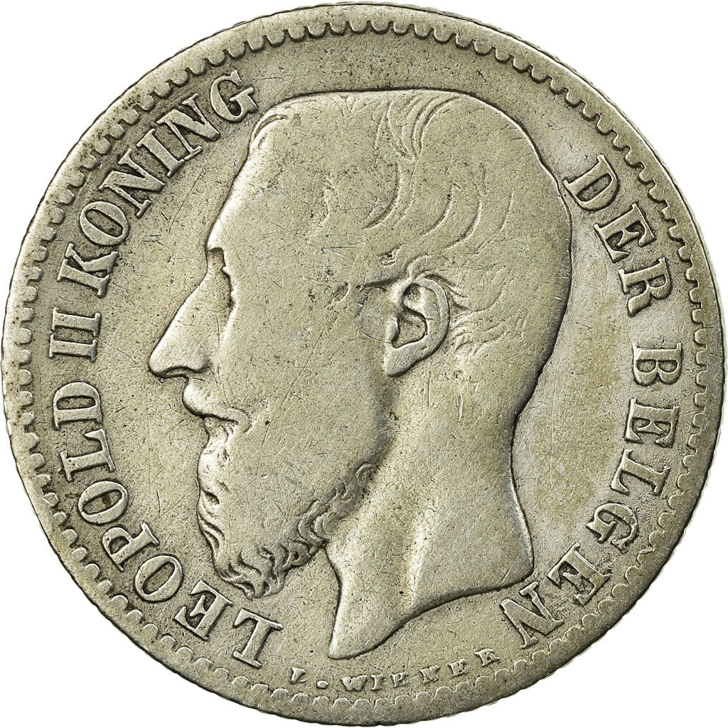 Coin, Belgium, Leopold II, Franc, 1887, VF(20-25), Silver, KM:29.1