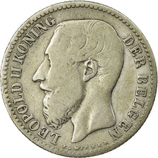 Coin, Belgium, Leopold II, Franc, 1887, VF(20-25), Silver, KM:29.1