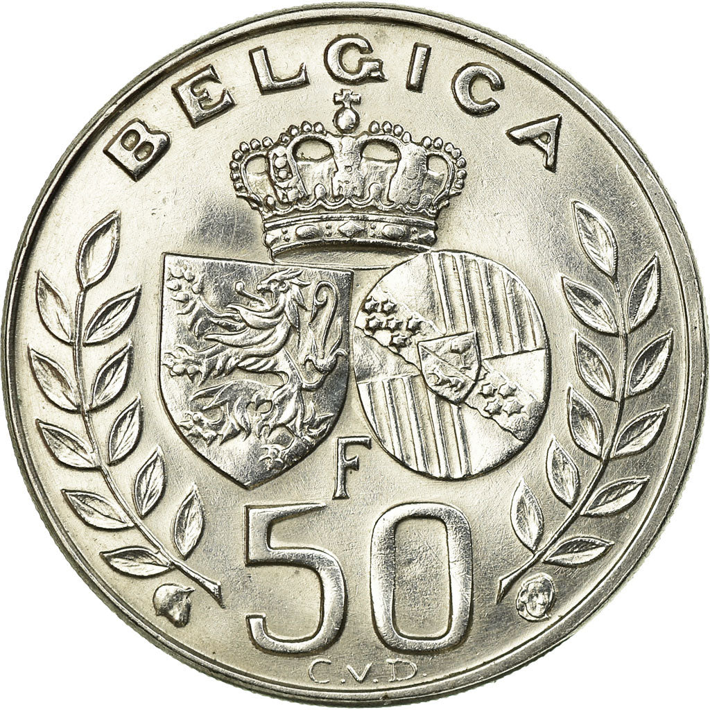 Coin, Belgium, 50 Francs, 50 Frank, 1960, AU(55-58), Silver, KM:152.1