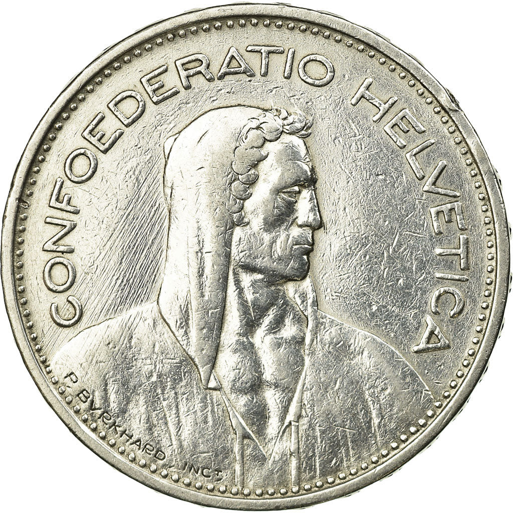 Coin, Switzerland, 5 Francs, 1933, Bern, EF(40-45), Silver, KM:40