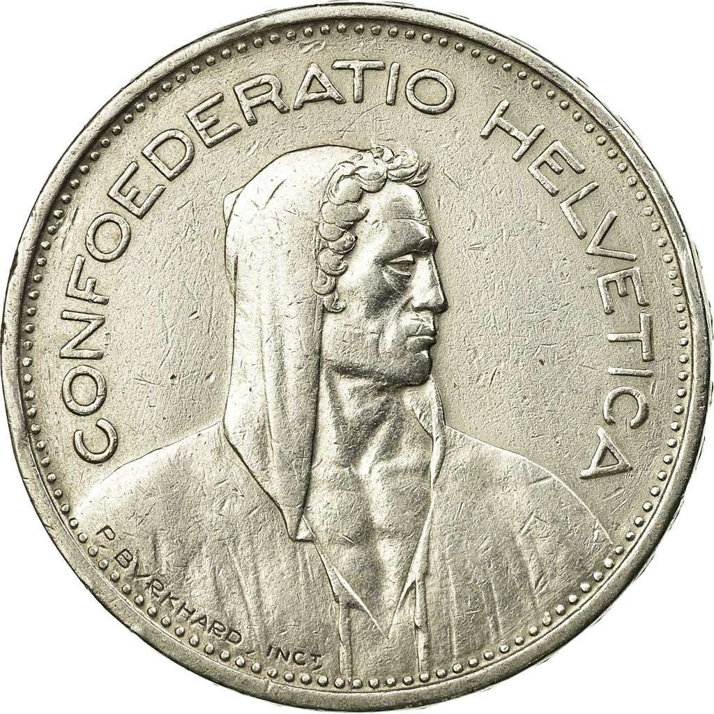 Coin, Switzerland, 5 Francs, 1939, Bern, EF(40-45), Silver, KM:40