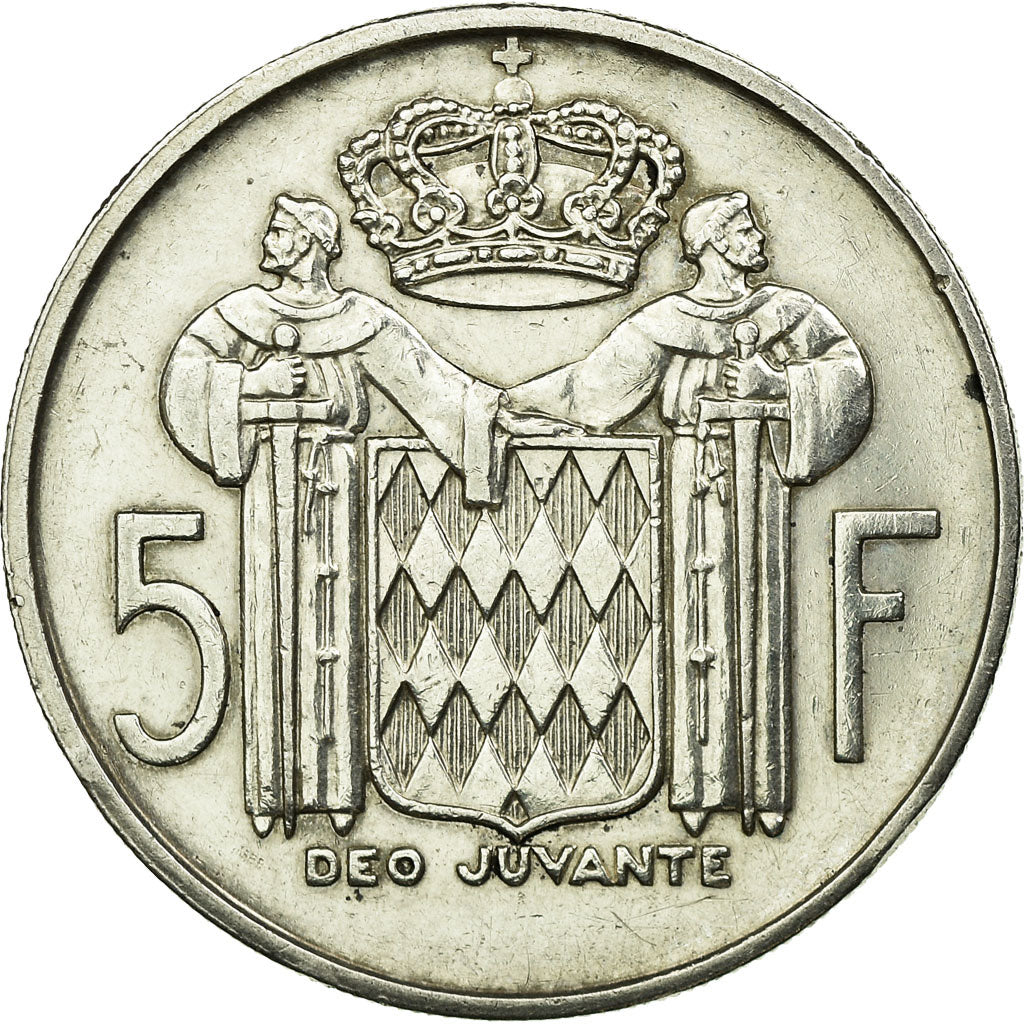 Coin, Monaco, Rainier III, 5 Francs, 1960, AU(50-53), Silver, KM:141